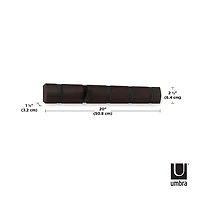 Umbra Flip Wall Mounted Coat Rack,Black/Walnut