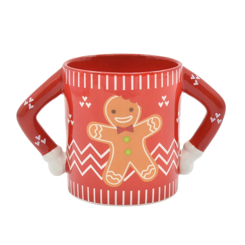 TEMPS DE VACANCES GINGERBREAD MAN DESIGN UGLY SWEATER TASSE