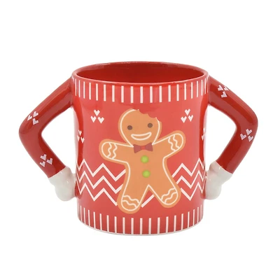 TEMPS DE VACANCES GINGERBREAD MAN DESIGN UGLY SWEATER TASSE