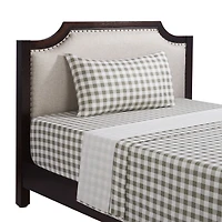 HOMETRENDS 3-Piece Tan Bufflalo Check Flannel Sheet Set, Twin, 100% Cotton