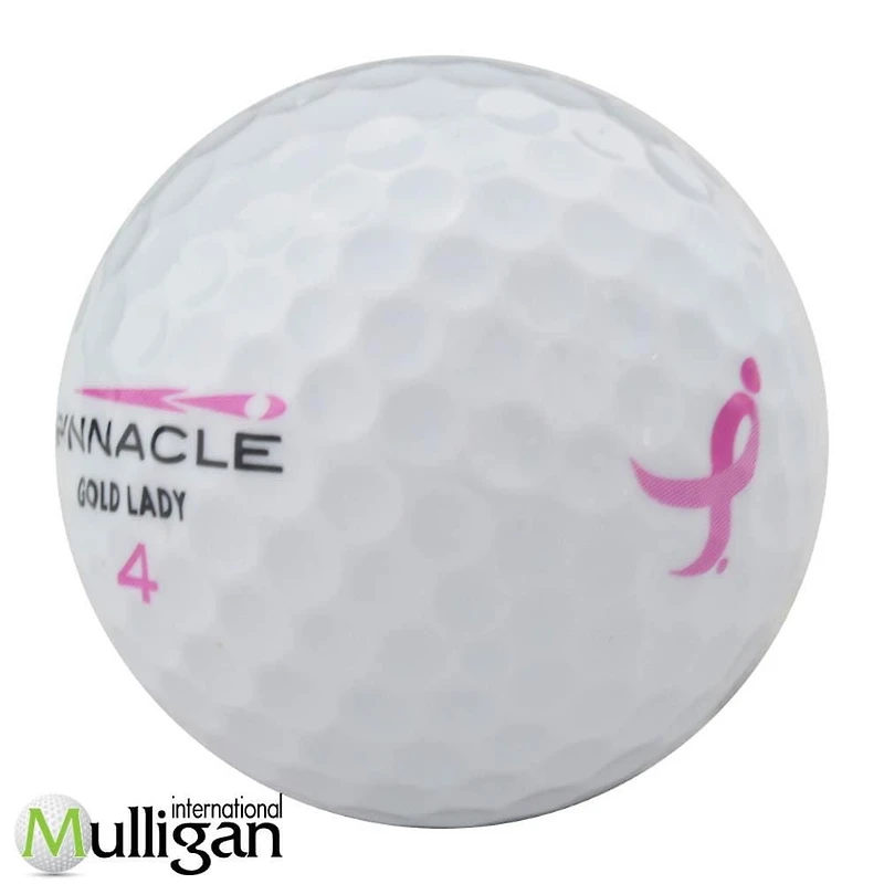 Mulligan - 36 balles de golf récupérées Pinnacle Gold Lady 4A, Blanc