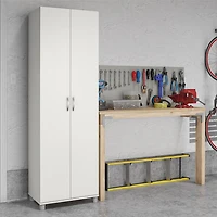 Systembuild Evolution Lory 24" Utility Storage Cabinet, White