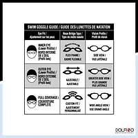 Lunettes de natation Helios Dolfino Pro pour adulte, paquet de 2 Lot de 2 lunettes de natation