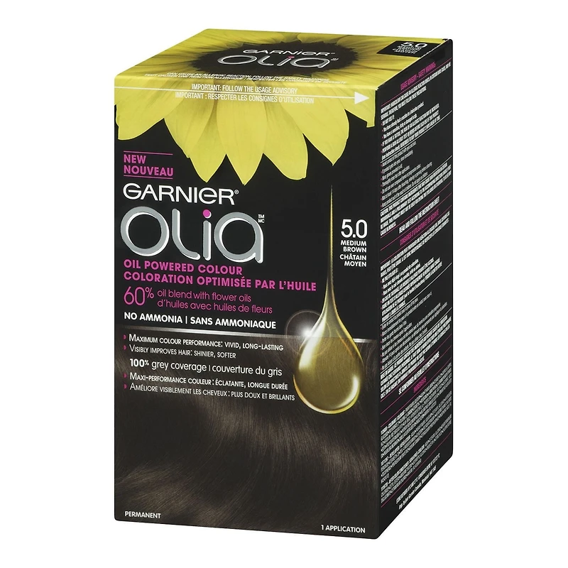 Garnier Olia No Ammonia Oil Powered Permanent Hair Colour, 1 pack, 1 pack