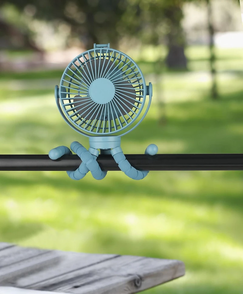 Ventilateur flexible personnel rechargeable Mainstays, bleu