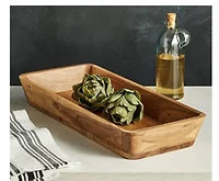 Better Homes & Gardens- Acacia Wood Oval Serving Bowl, Natural Finish Brown, Acacia Wood Oval Bowl
