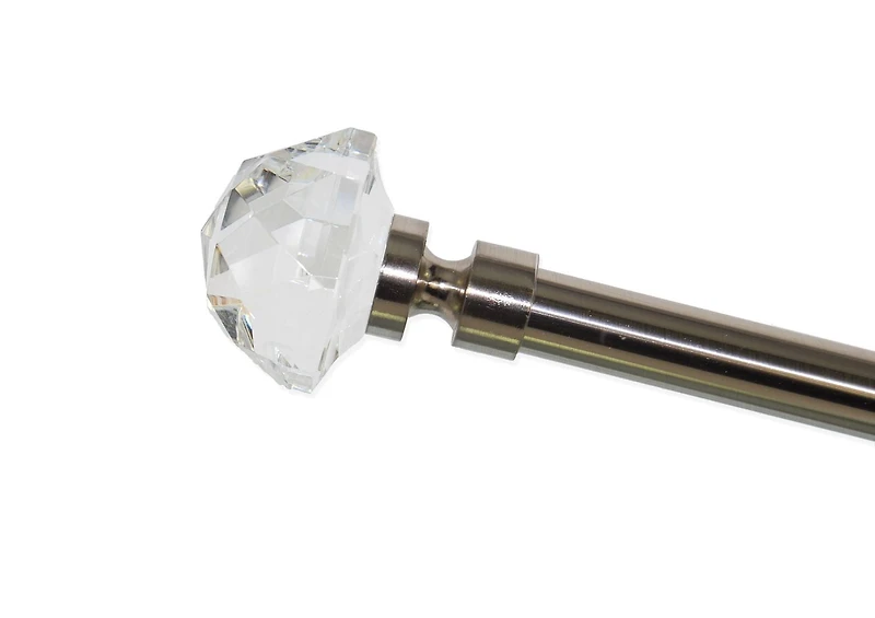 Versailles' Adjustable Gem Finial Rod Set 30in - 78in