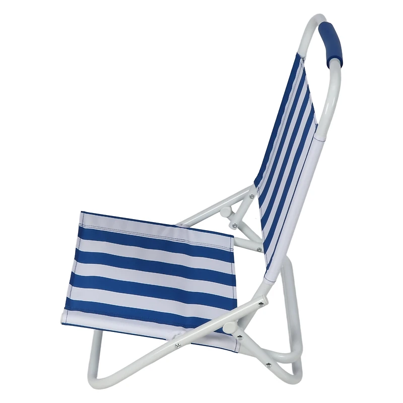 Mainstays Beach Sand Chair, Stripe, Blue White