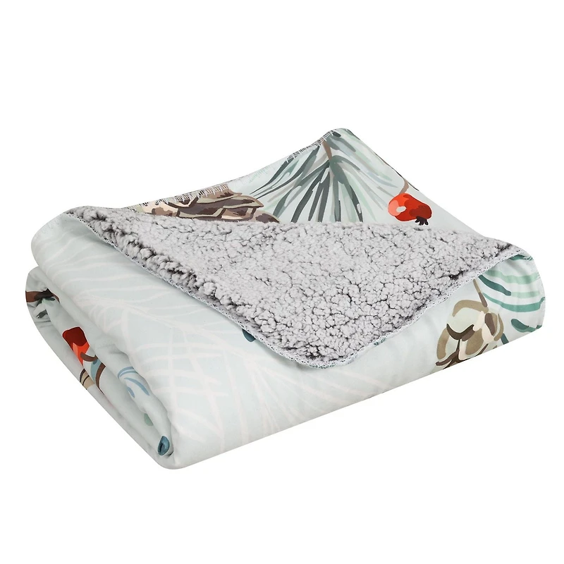 Couverture de noel, oiseau 50po x 60po