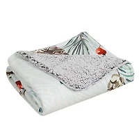 Couverture de noel, oiseau 50po x 60po