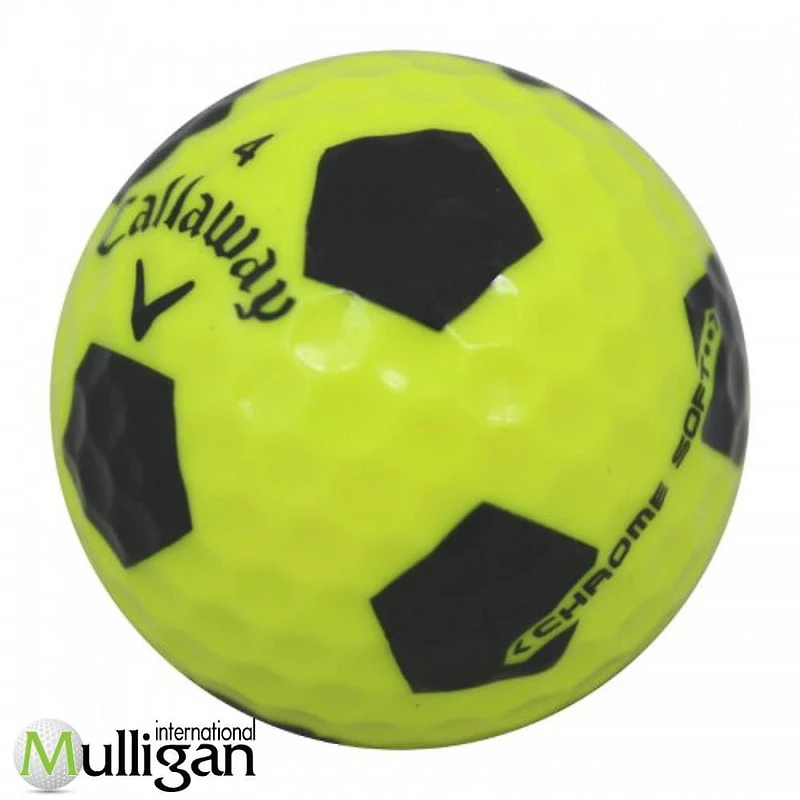 Mulligan - 12 Callaway Chrome Soft Truvis 4A Recycled Used Golf Balls, Yellow