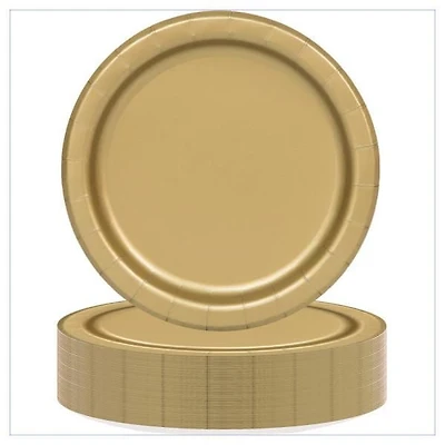 Gold Round 9" Dinner Plates, 55ct, Diameter 21.9cm