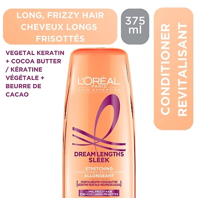 Dream Lengths Sleek Revitalisant Lissant 375 ml Pour Cheveux Longs et Frisés