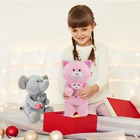 Kid Connection soft animal mama with baby 14''H Elephant