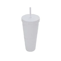 Way To Celebrate 27 oz White Acrylic Mummy Tumbler, CELEBRATE PL SIPPER WHITE MUMMY