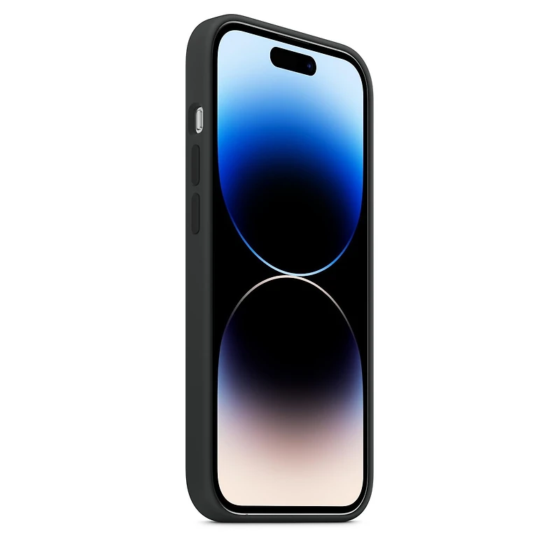 Étui en silicone avec MagSafe pour iPhone 14 Pro - Minuit Avec MagSafe. Entre eux, ça clique.