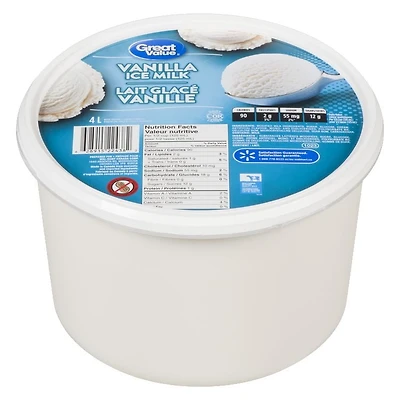 Great Value lait glacé vanille 4L