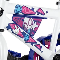 Huffy 14-inch Spidey and His Amazing Friends Girls’ Bike featuring Ghost, White/Pink