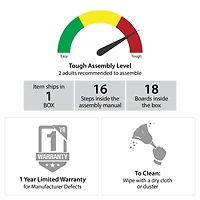 CosmoLiving Liberty Mantel Fireplace, Marbl