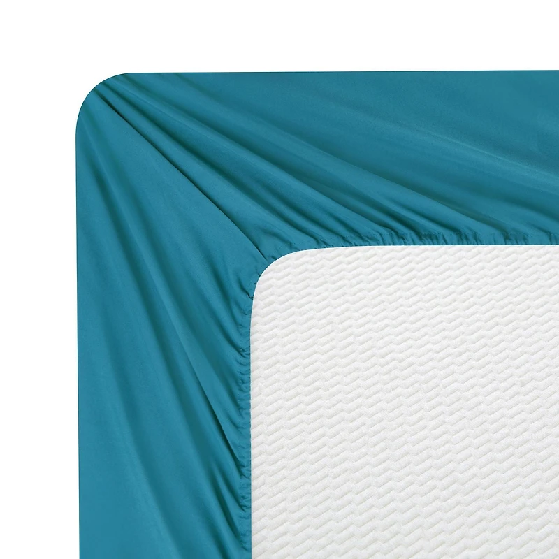 Literie Marina Décoration ultra douce et soyeuse en rayonne de bambou, toutes saisons, couleur bleu sarcelle