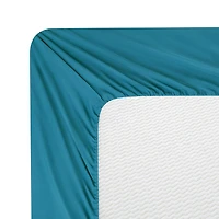 Literie Marina Décoration ultra douce et soyeuse en rayonne de bambou, toutes saisons, couleur bleu sarcelle