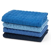 Mainstays 4 Pieces, Waffle Dishcloths, Navy Blue, 4 PACK WAFFLE DISH CLOTH - BLUE