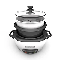 Black & Decker 6-Cup Rice Cooker, Removable Nonstick Bowl