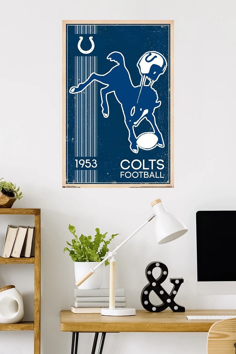 NFL Indianapolis Colts - Retro Logo 14 Wall Poster, 22.375" x 34"