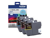 LC401XL3PKS Brother 3-Pack Colour Ink Cartridges