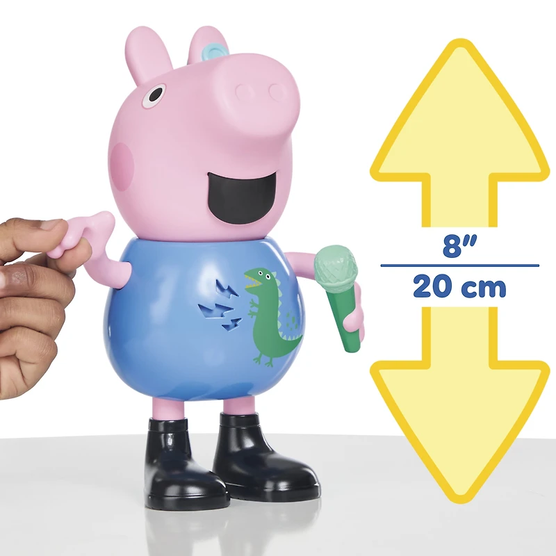 Jouets Peppa Pig Figurine George qui chante et fait des blagues, jouets musicaux préscolaires pour garçons et filles, 3 ans et plus - Version anglaise