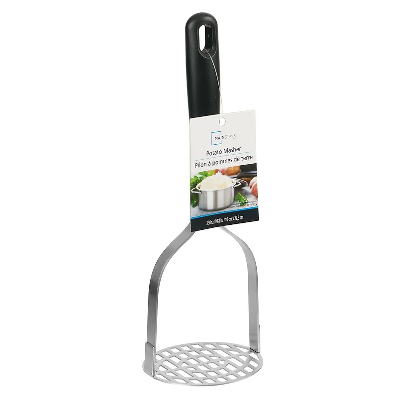 Mainstays Potato Masher, Black, Length - 25 cm x 10 cm