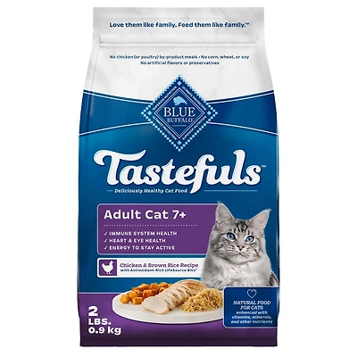 Tastefuls Mature Chicken & Brown Rice Natural Dry Cat Food, 0.9kg