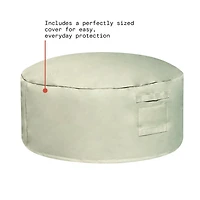 Beautiful Wicker Outdoor Reversible-Top Storage Ottoman/Coffee Table & Cover by Drew Barrymore, Brown/Porcini