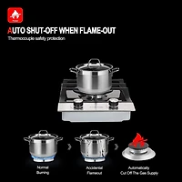 GASLAND Chef GH30BF Cuisinière à Gaz à 2 Brûleurs, Gaz Naturel Convertible 12 Pouces Ng/gpl, Table de Cuisson au Propane, Cuisinière à Gaz à Double Brûleur