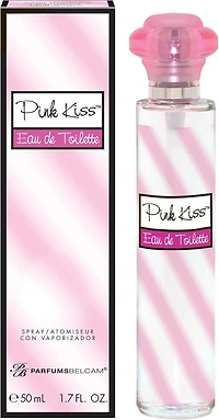 PB ParfumsBelcam Pink Kiss Eau de Toilette Vaporisateur pour Femmes, Parfum Sucré et Ludique, Senteur Légère, 50 ml