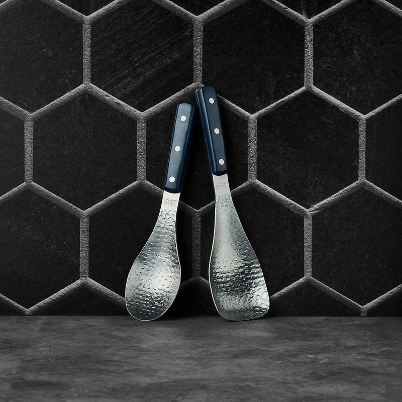 Thyme & Table Ensemble de 2 cuillères et spatules en métal martelé