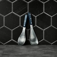 Thyme & Table Ensemble de 2 cuillères et spatules en métal martelé