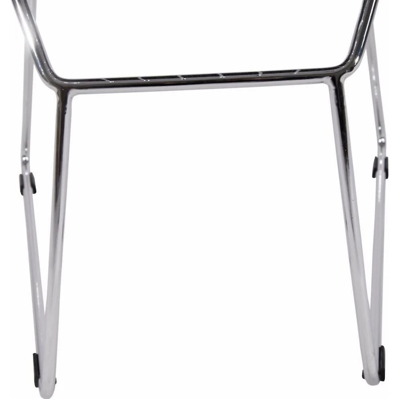 Chaises de coté noires Nicer Furniture en acier chromé avec coussin en simili-cuir PU