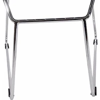 Chaises de coté noires Nicer Furniture en acier chromé avec coussin en simili-cuir PU