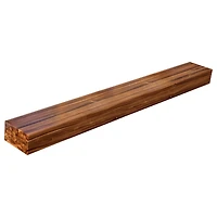 Tablette de foyer de 60 po en bois d'acacia fini lustré