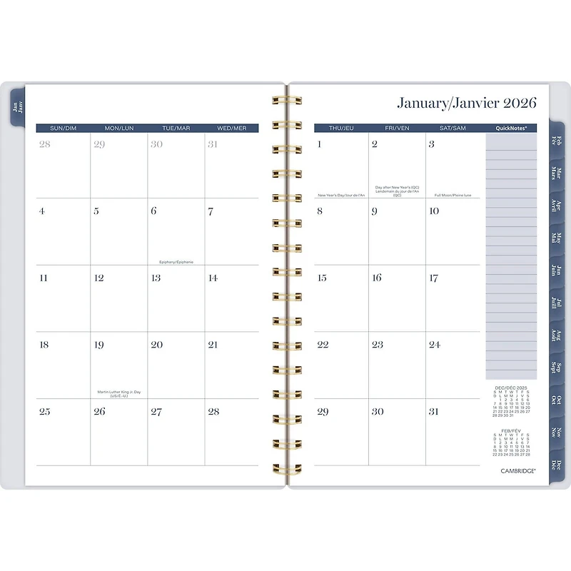 Agenda Petit CAMB magnolia chinois W/M,26 Agenda