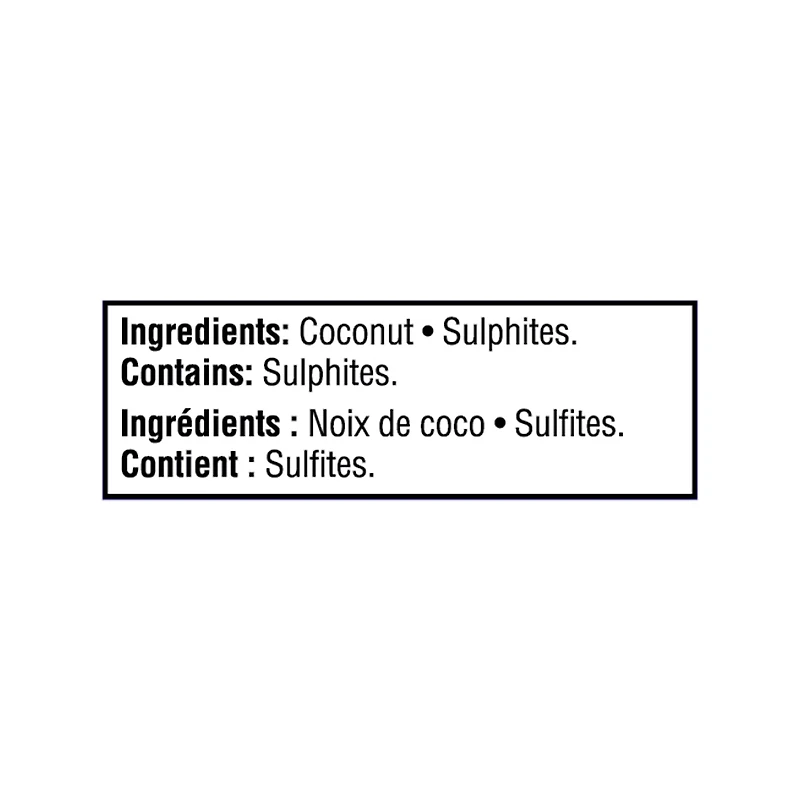 Noix de coco râpée non sucrée Great Value