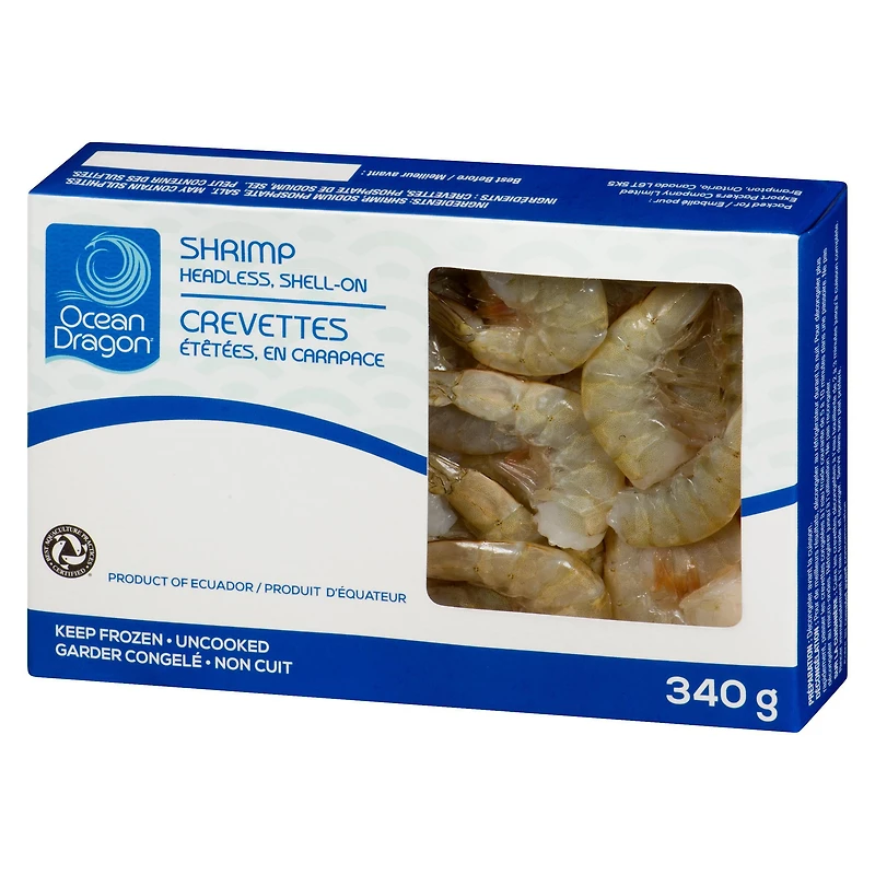 Ocean Dragon Shrimp, Headless, Shell-On, 340g