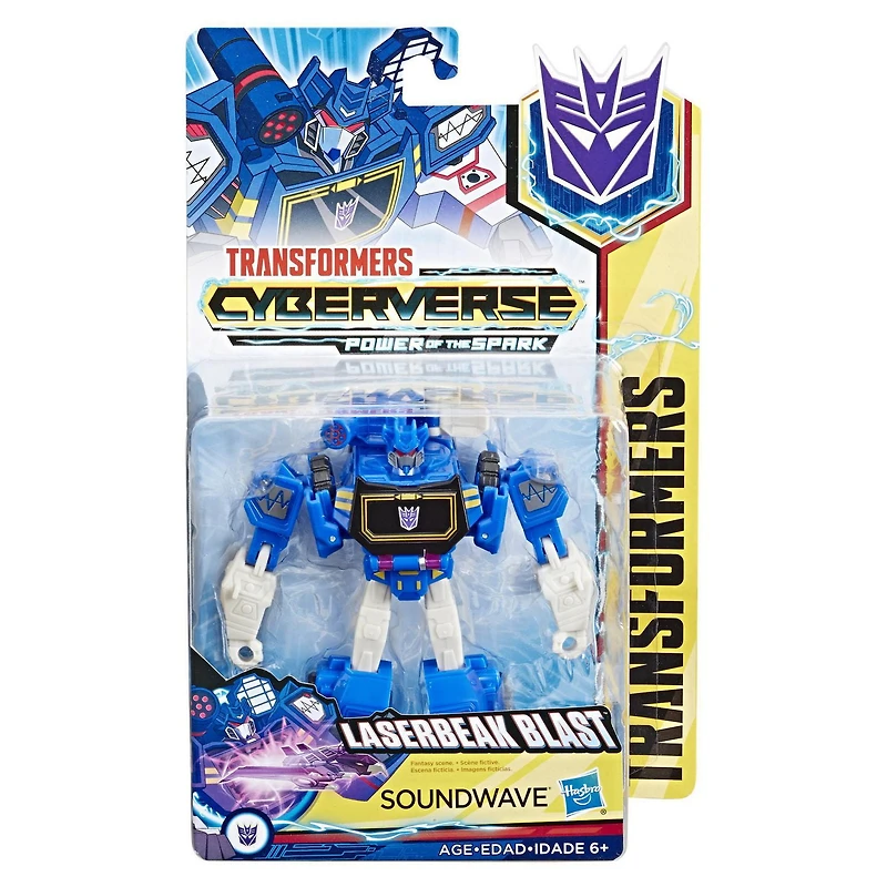Transformers Cyberverse Action Attackers: Warrior Class Soundwave Action Figure Toy