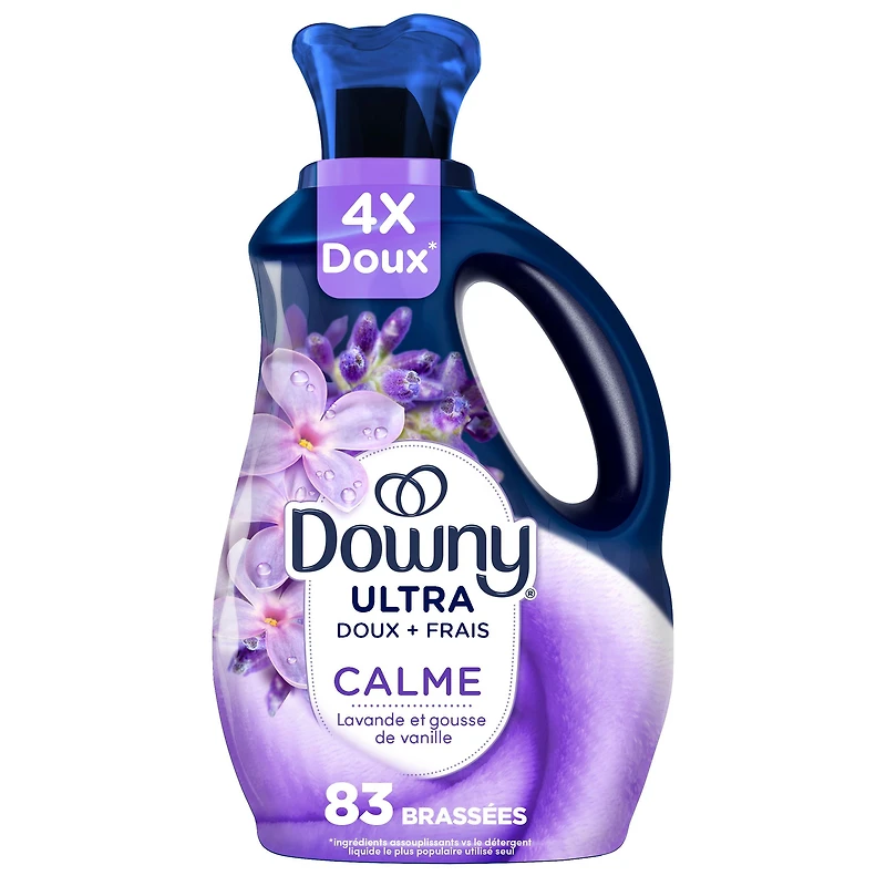 Assouplissant textile liquide Downy Ultra doux et frais, Calme, parfum Lavande et gousse de vanille, assouplissant textile Downy, assouplissant pour la lessive