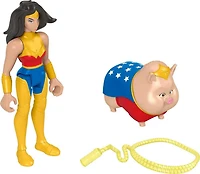 Wonder Woman et PB DC League of Super-Pets de ​Fisher-Price, coffret de 2 figurines