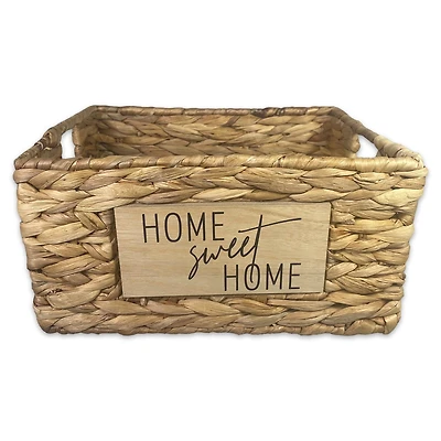 Panier tissé à plaque large de 12 po de Hometrends Panier tressé naturel avec plaque