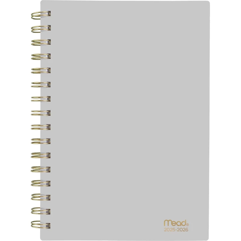 Agenda hebdomadaire Mead® 2026, petit format, gris glacier Agenda