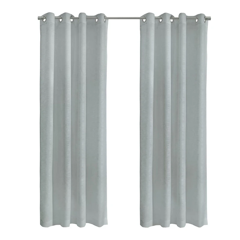 Loft Living Banan Transparent panneau de rideau à œillets 52 x 84 in Gris pâle