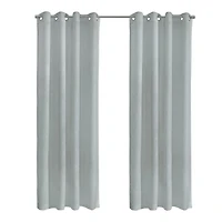 Loft Living Banan Transparent panneau de rideau à œillets 52 x 84 in Gris pâle